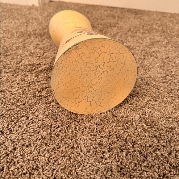 Vintage French Enamel pitcher jug water enameled pink flowers rose - Picture 2 of 6